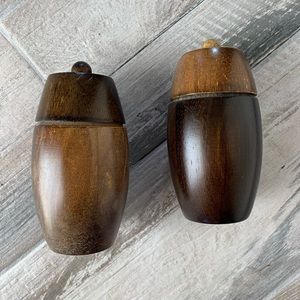 Farmhouse Boho Wooden Salt and Pepper set